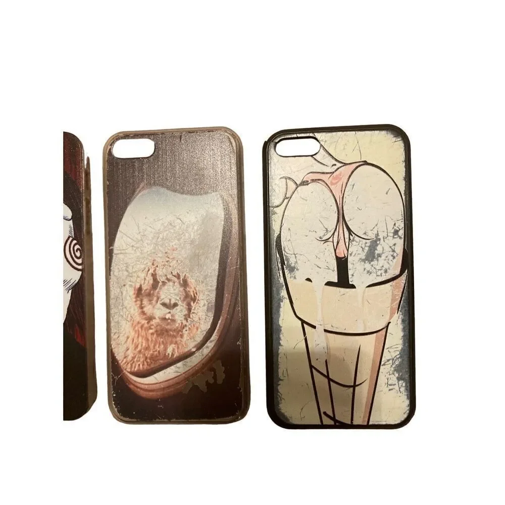 Lot of 5 iPhone 4 Hard Cases Covers Skins Cell Phone Saw Horror Sexy Ice Cream